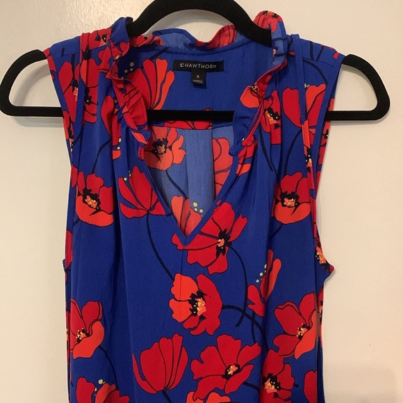 41 Hawthorn Dresses & Skirts - ✨41 Hawthorn Vibrant Floral Blue Red Dress